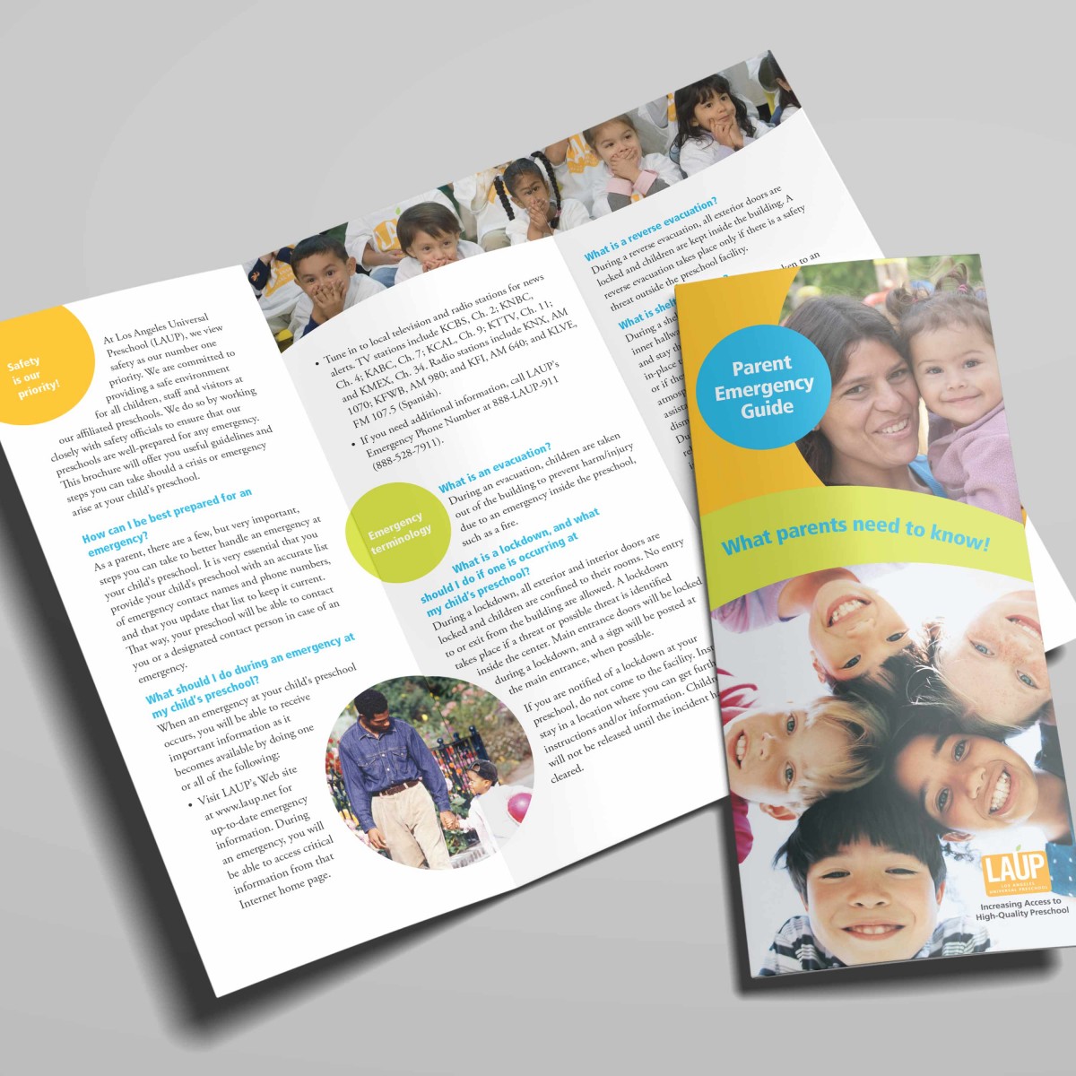 LAUP parent's trifold brochure interior and cover