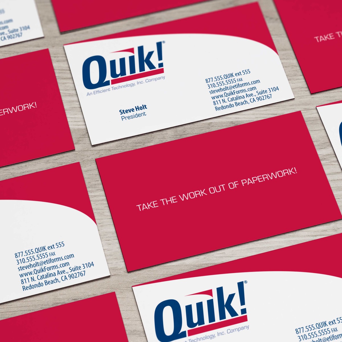 Quik! business cards